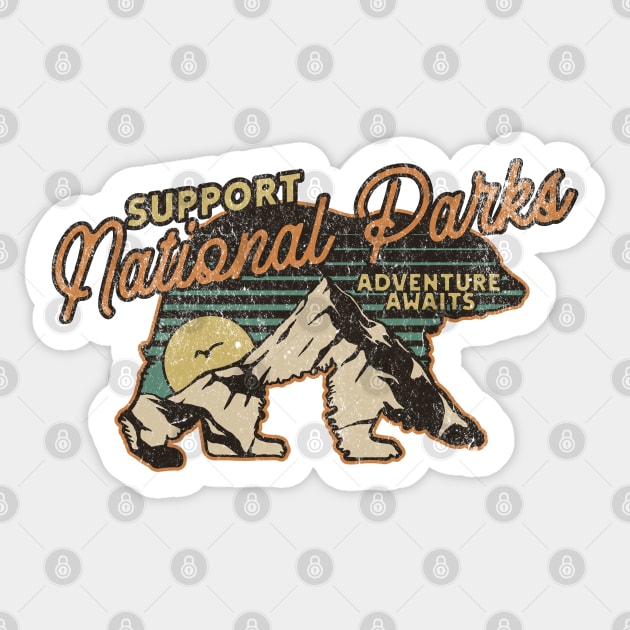 Support National Parks Save Our Parks Nature Lover Sticker by Yesteeyear